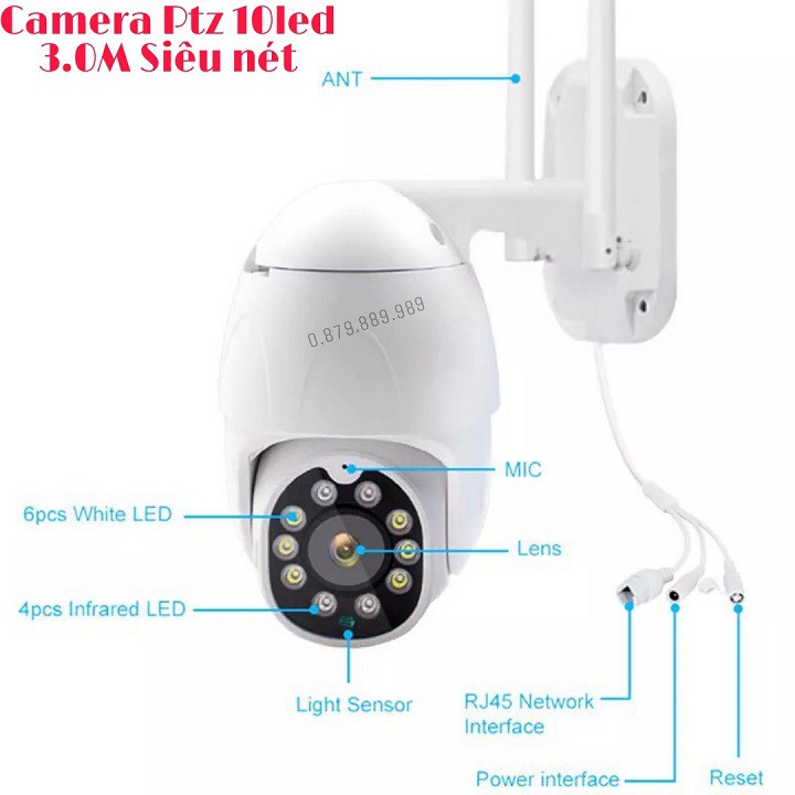 Camera yoosee ngoài trời Ptz 26 đèn quay quét 360 độ, đàm thoại 2 chiều, có màu ban đêm