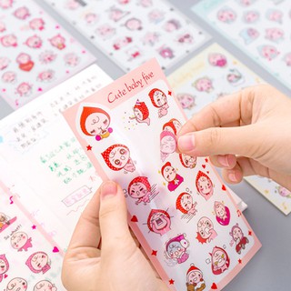 Set 6 Tấm Sticker Bé Hồng Đào - 𝐀𝐢𝐭𝐚𝐨𝟐𝟒𝐇𝐂𝐌