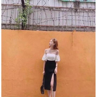 CHÂN VÁY XẺ TÀ DÁNG DÀI