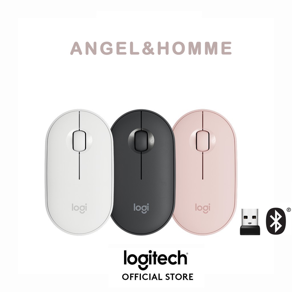 Chuột Bluetooth Silent Logitech Pebble M350 - Hàng chính hãngLOGITECH Chuột Quang Không Dây Bluetoo