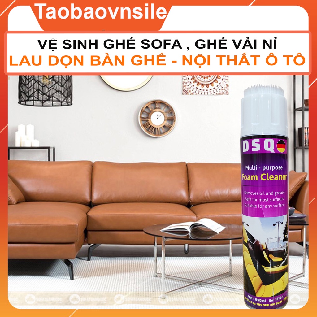 Vệ Sinh Sofa - Vệ Sinh Ghế Da - Làm Sạch Ghế Vải, Trần Nỉ, Nội Thất Ô tô - Công Nghệ Bọt - DSQ FOAM - MACA COMPANY