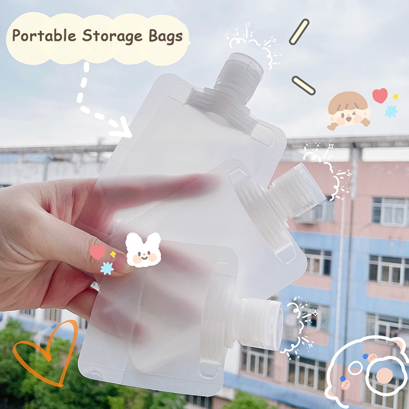 Túi trong mờ đựng lotion dầu gội Túi Bóp Mini Trong Suốt Đựng Mỹ Phẩm Du Lịch 30/50/100Ml