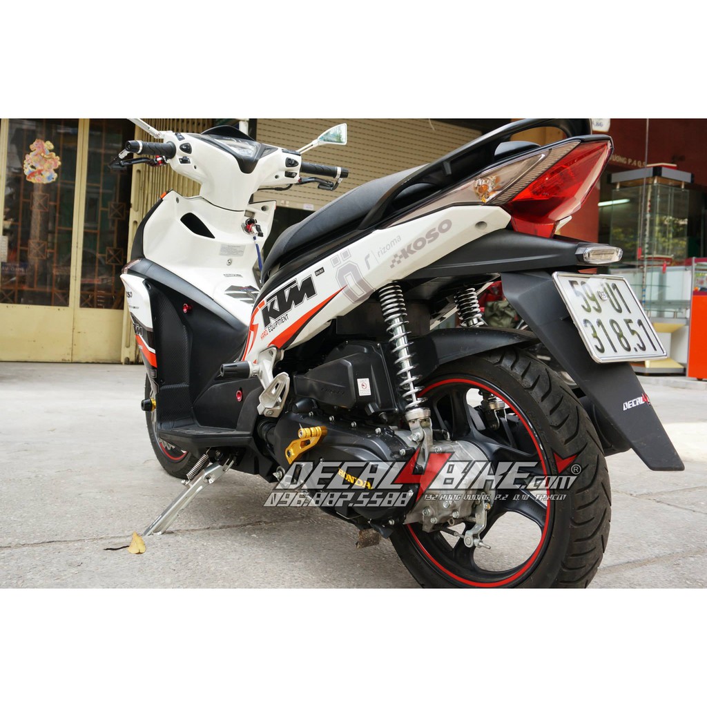 Tem trùm xe Air Blade 2011 KTM Racing