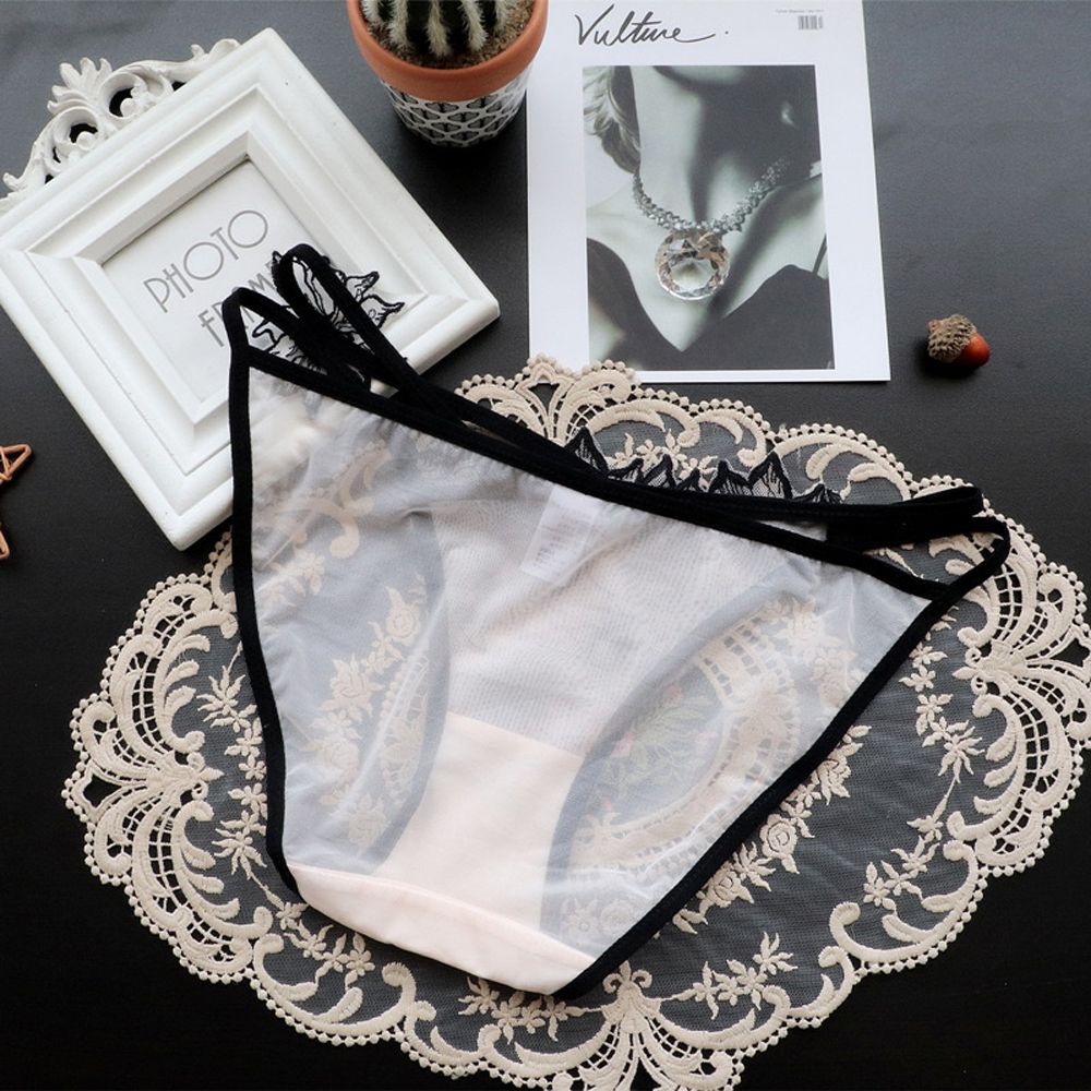 MOCHO Quần lót nữ cotton phối ren thêu hoa phong cách Hàn Quốc nhiều màu sắc