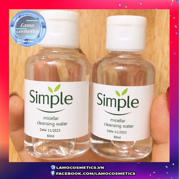 [MẪU THỬ] Nước Tẩy Trang Simple Micellar Cleansing Water 50ml