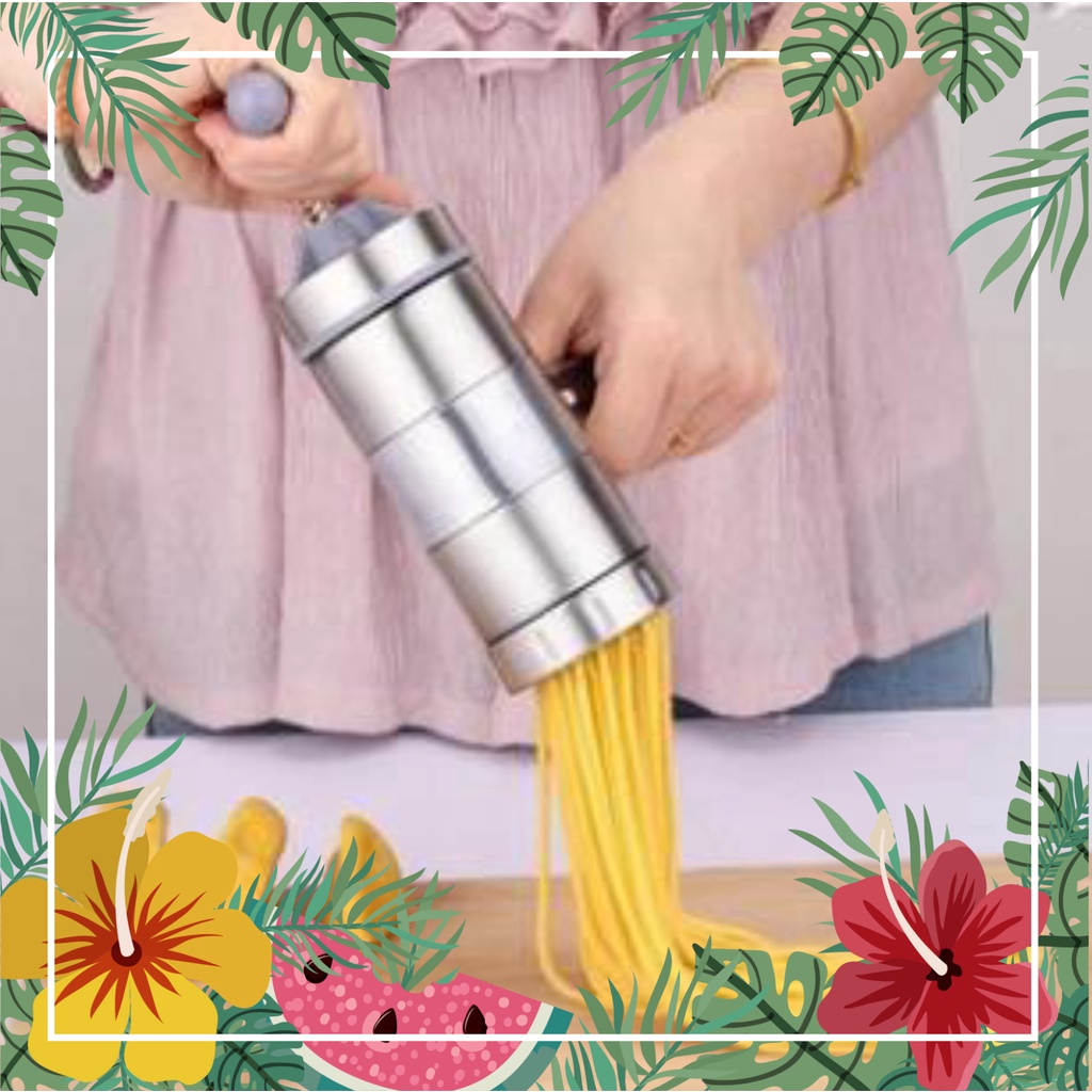 Máy Làm Bún, Mỳ Tươi Tại Nhà Bằng Inox, Tặng Kèm Bộ 5 Size Bún