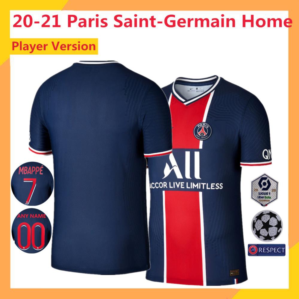 6/6 Áo Paris Saint-Germain sân nhà hàng  20-21 quần áo đá bóng  ྃ