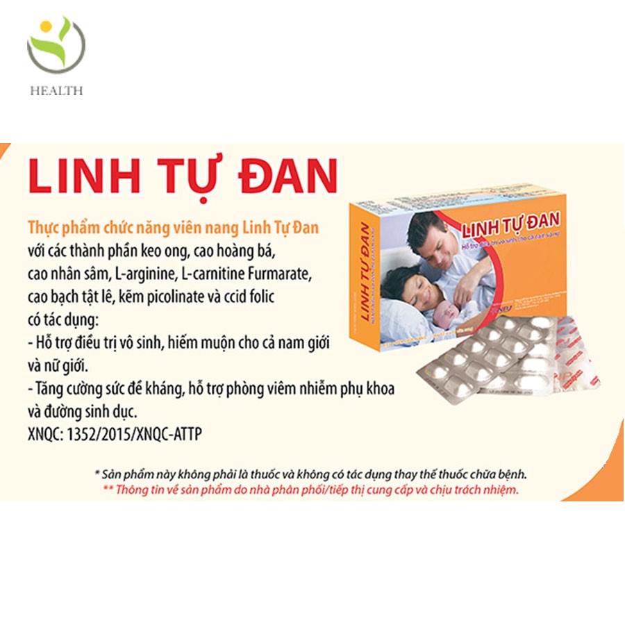 Viên uống Linh tự đan hỗ trợ vô sinh hiếm muộn nam nữ - Healthy Pharmacy