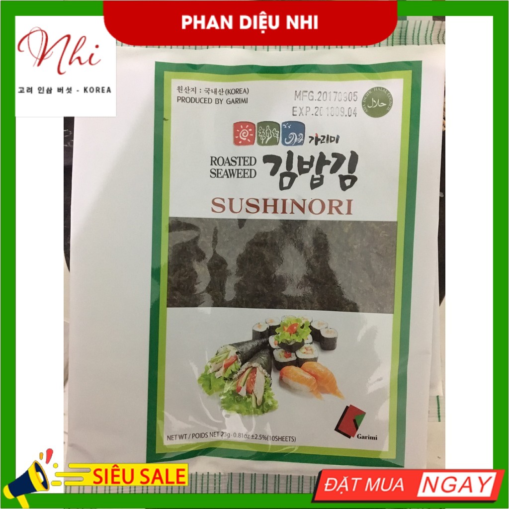 Lá rong biển/ lá kim cuộn cơm Kimbap Hàn Quốc