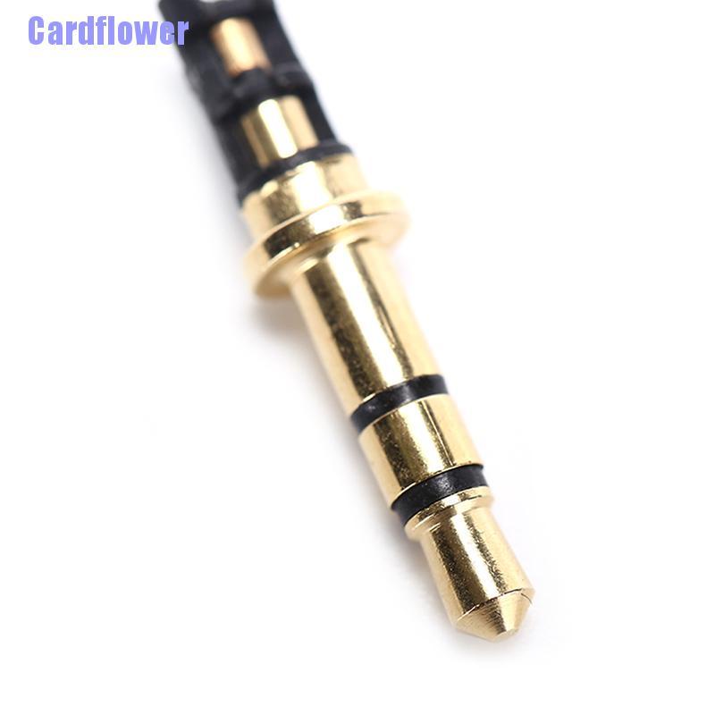 (Hàng Mới Về) Bộ 2 Đầu Nối Âm Thanh Tai Nghe 3.5mm Mạ Màu 90 Độ Cardflower