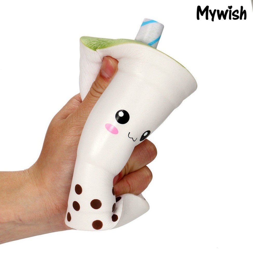 Đồ Chơi Xốp Squishy Giảm Stress Hình Ly Trà Sữa Dễ Thương Cho Bé