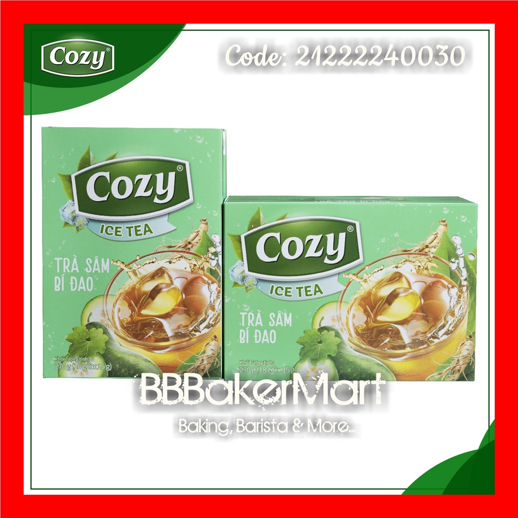 Trà SÂM BÍ ĐAO dạng HÒA TAN COZY - HỘP 270gr (18 gói x 15gr)