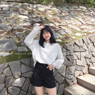 ÁO THUN COTTON SỌC ULZZANG (ảnh thật/sẵn)