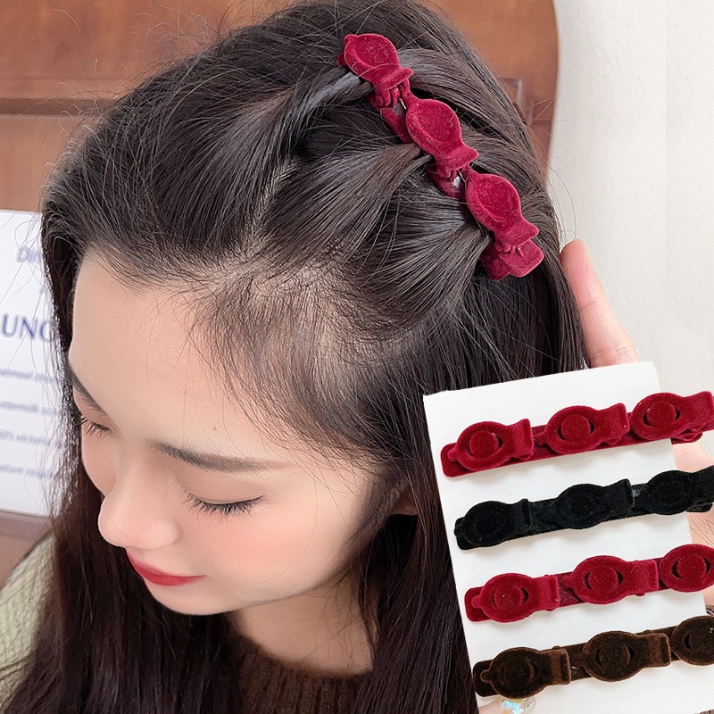 Kẹp Tóc Mỏ Vịt Hai Lớp Phong Cách Hàn Quốc Ngọt Ngào Thời Trang