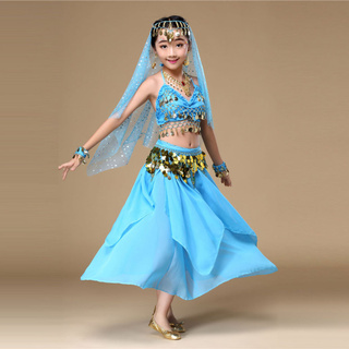 Set Trang Phục Múa Bụng Ấn Độ Cho Bé Gái