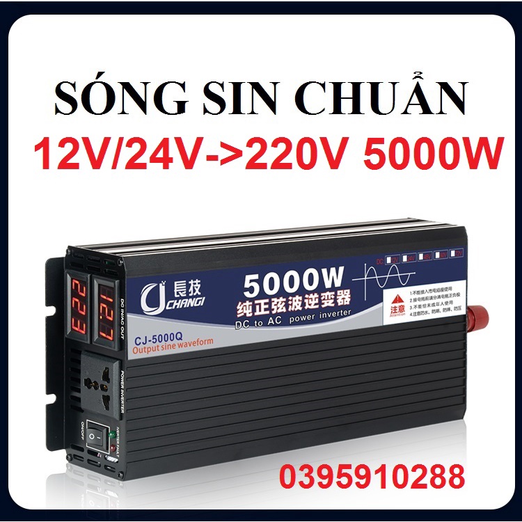 BỘ KICH ĐIỆN SÓNG SINE CHUẨN 12v/24V -220V - 5000W - CJ 5000W