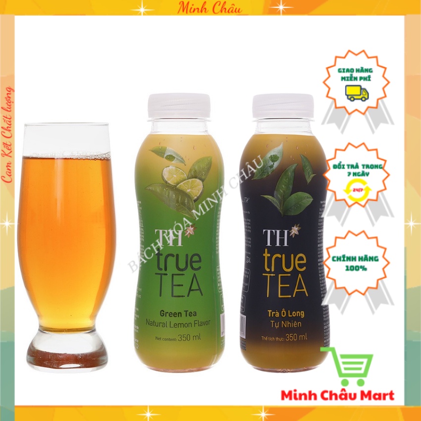 Trà Ô Long/ Trà Xanh Vị Chanh Tự Nhiên TH True Tea Chai 350ml