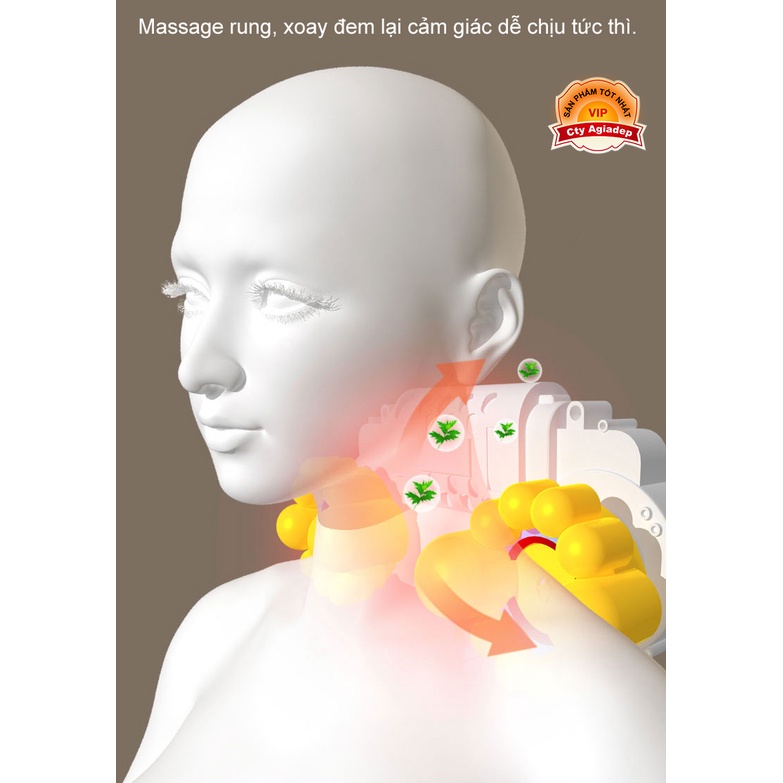 Đệm matxa YJ306-C002 massage xịn nhiều chế độ chăm sóc giấc ngủ