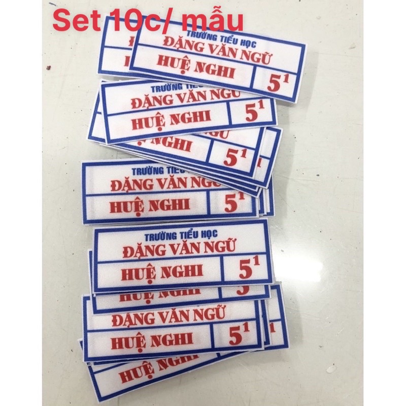 Set 10 phù hiệu bảng tên in theo yêu cầu.