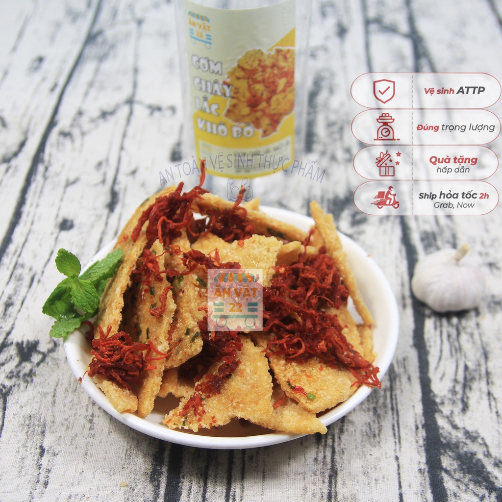 300 Gram cơm cháy khô bò mix vị đặc biệt loại 1 - doanvat22 đồ ăn vặt hà nội