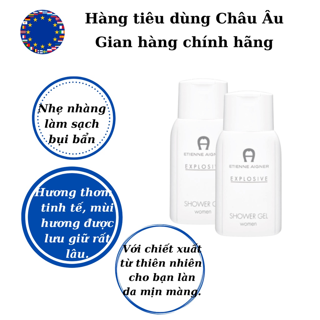 Sữa tắm nước hoa Explosive cấp ẩm, dưỡng da, lưu hương thơm lâu, nội địa Đức