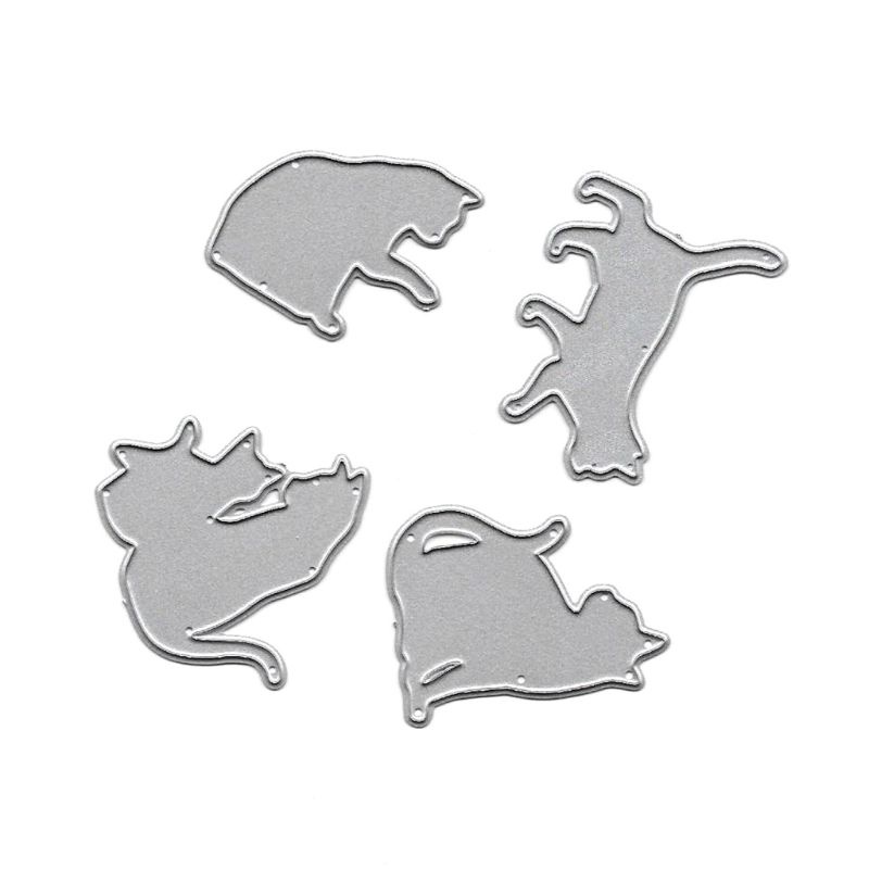 Khuôn Cắt Giấy Kim Loại Hình Mèo Xinh Xắn