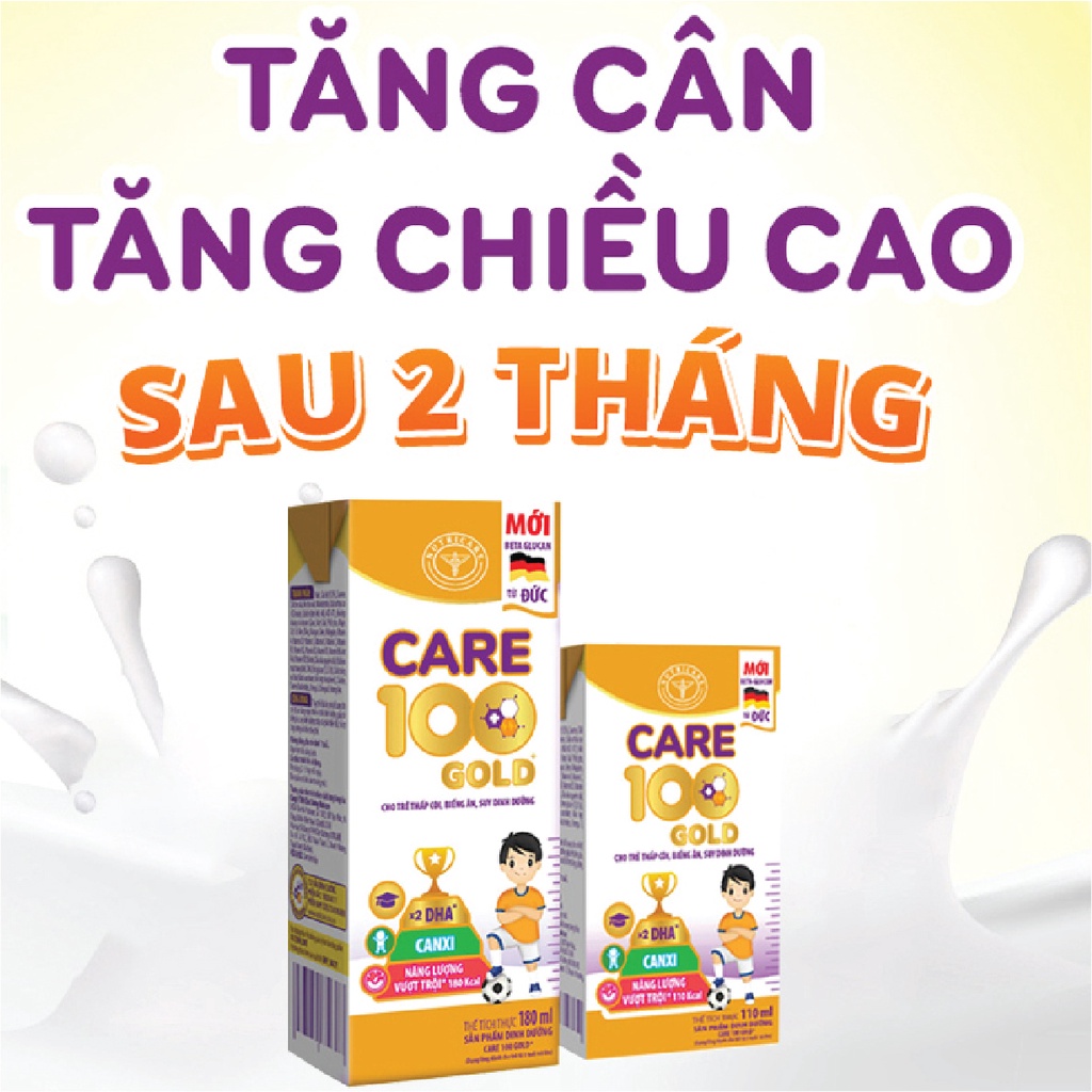 Sữa nước Nutricare Care 100 Gold cho trẻ thấp còi