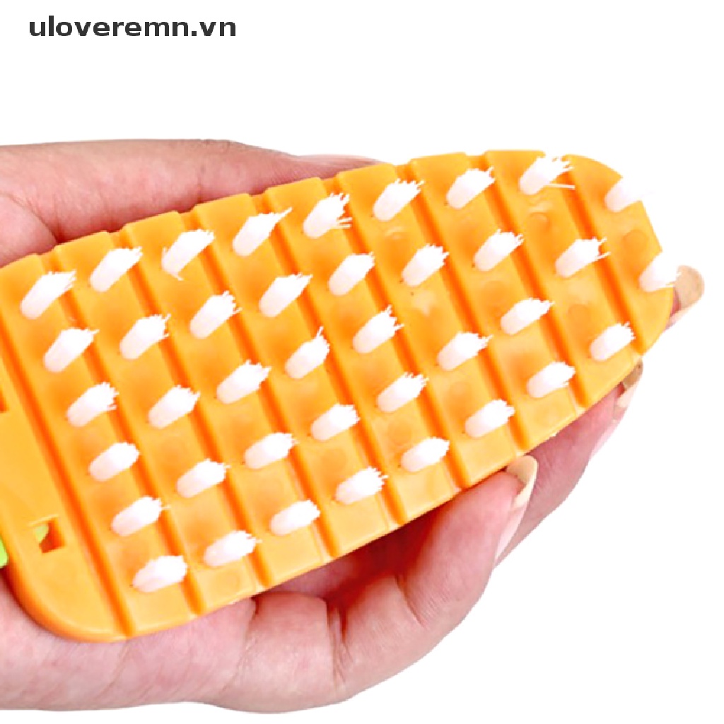 Uloveremn 1 Bàn Chải Làm Sạch Rau Củ Quả Có Thể Uốn Cong Với Tay Cầm Củ Cải