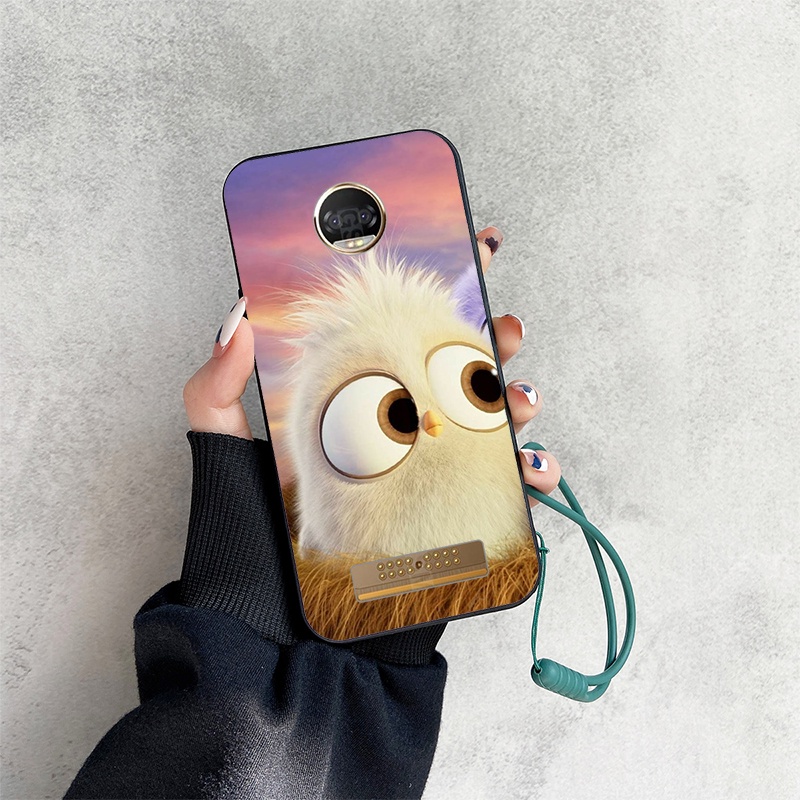 Ốp Điện Thoại In Hoạt Hình Pikachu Kèm Dây Đeo Cho Motorola Moto Z Z2 Z3 Z4 Play Force Z2Play Z2Force