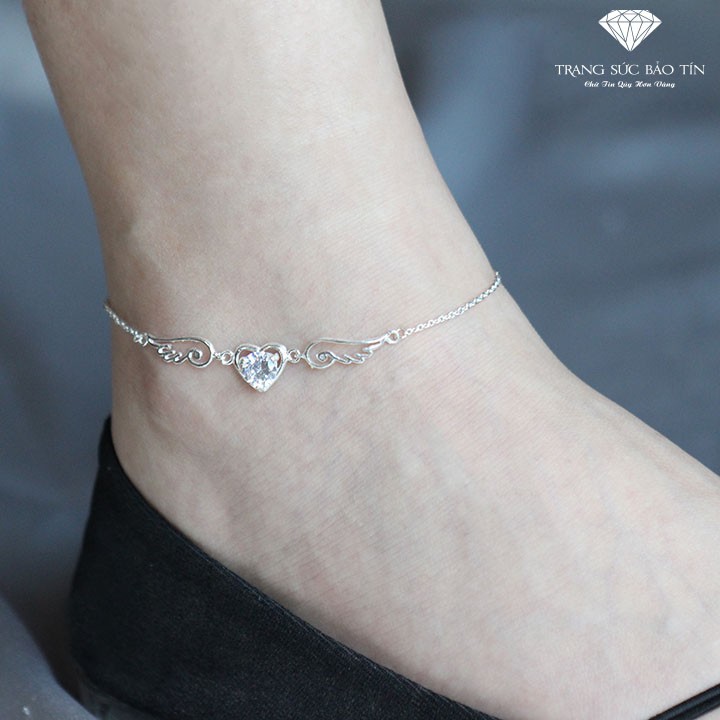 LẮC CHÂN BẠC NỮ CHẤT LIỆU BẠC 925 CAO CẤP LẮC HÌNH CÁNH THIÊN THẦN | BigBuy360 - bigbuy360.vn