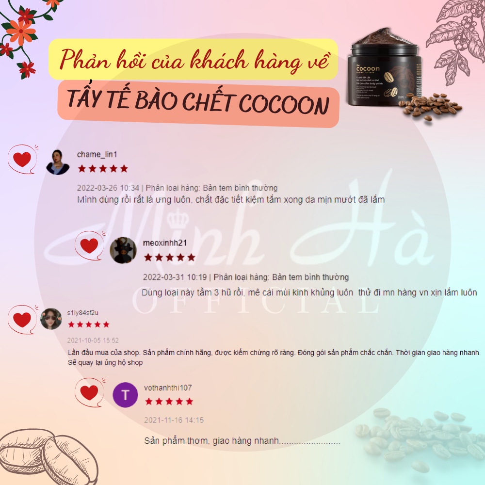 Tẩy tế bào chết toàn thân cà phê Cocoon Dak Lak Coffee Body Polish 200ml