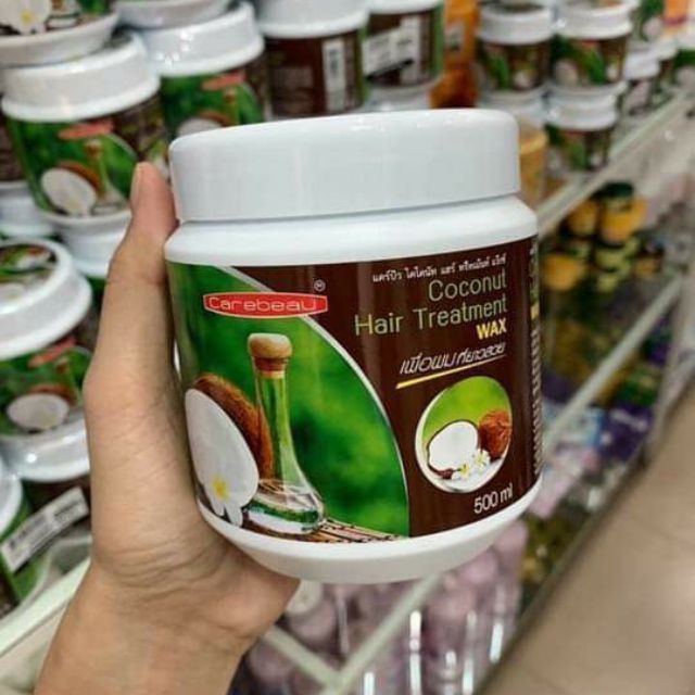 Kem Ủ Tóc Dừa Non CareBeau Coconut Hairtreatment Thái Lan Phục Hồi Hư Tổn 500ml