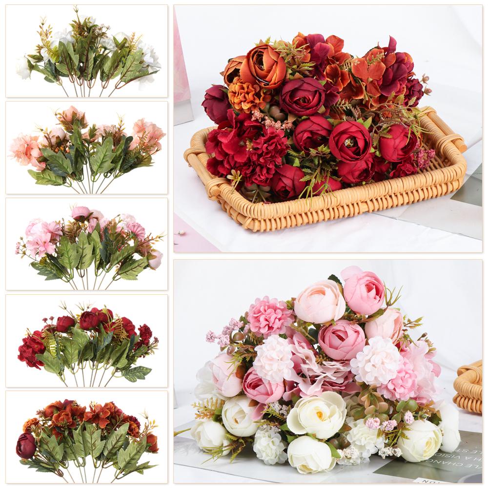 Bó Hoa Cẩm Tú Cầu Giả Trang Trí