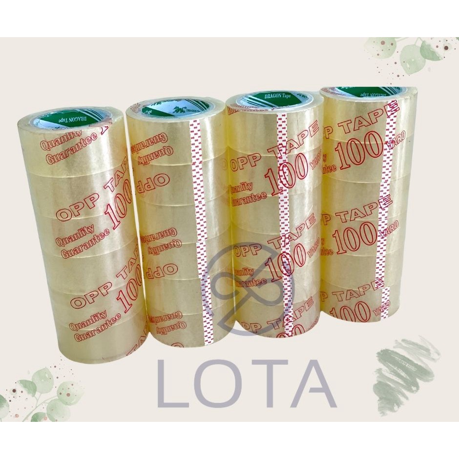 1 CUỘN BĂNG KEO TRONG LOẠI LỚN 48MM 100 YARD, băng dính đóng gói hàng hóa, lẻ 1 cuộn LOTA SHOP