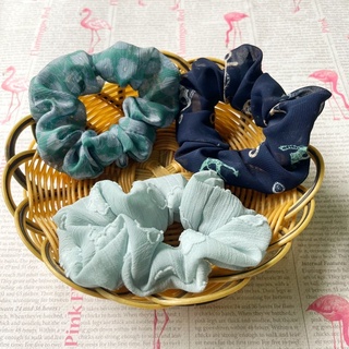 Dây cột tóc Scrunchies vải voan phong cách Hàn Quốc