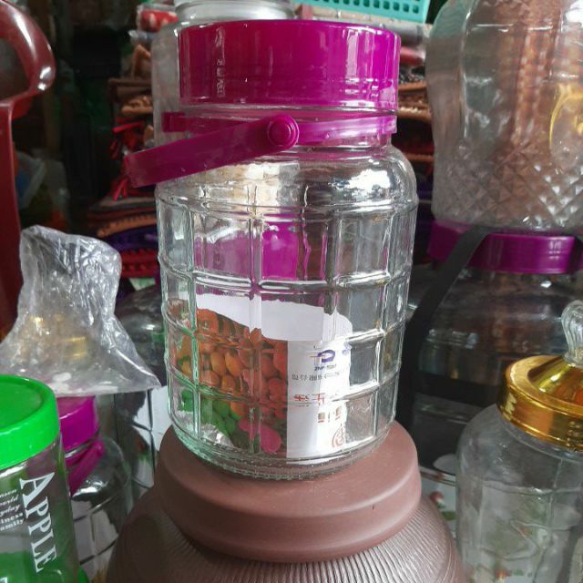 Lọ thủy tinh ngâm rượu 3 lít quai xách