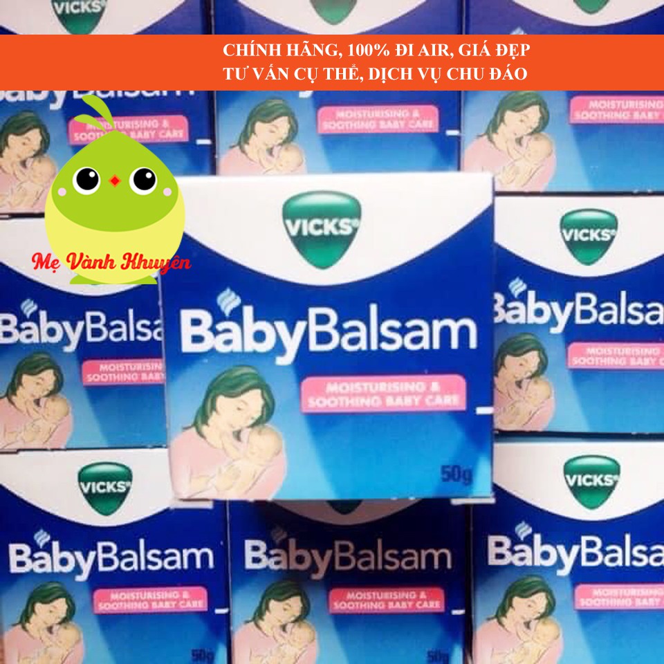 Bộ sản phẩm Dầu bôi ấm ngực chống cảm cho bé Vicks Baby Balsam/Little Innoscents Organic, Úc (50g/75ml)