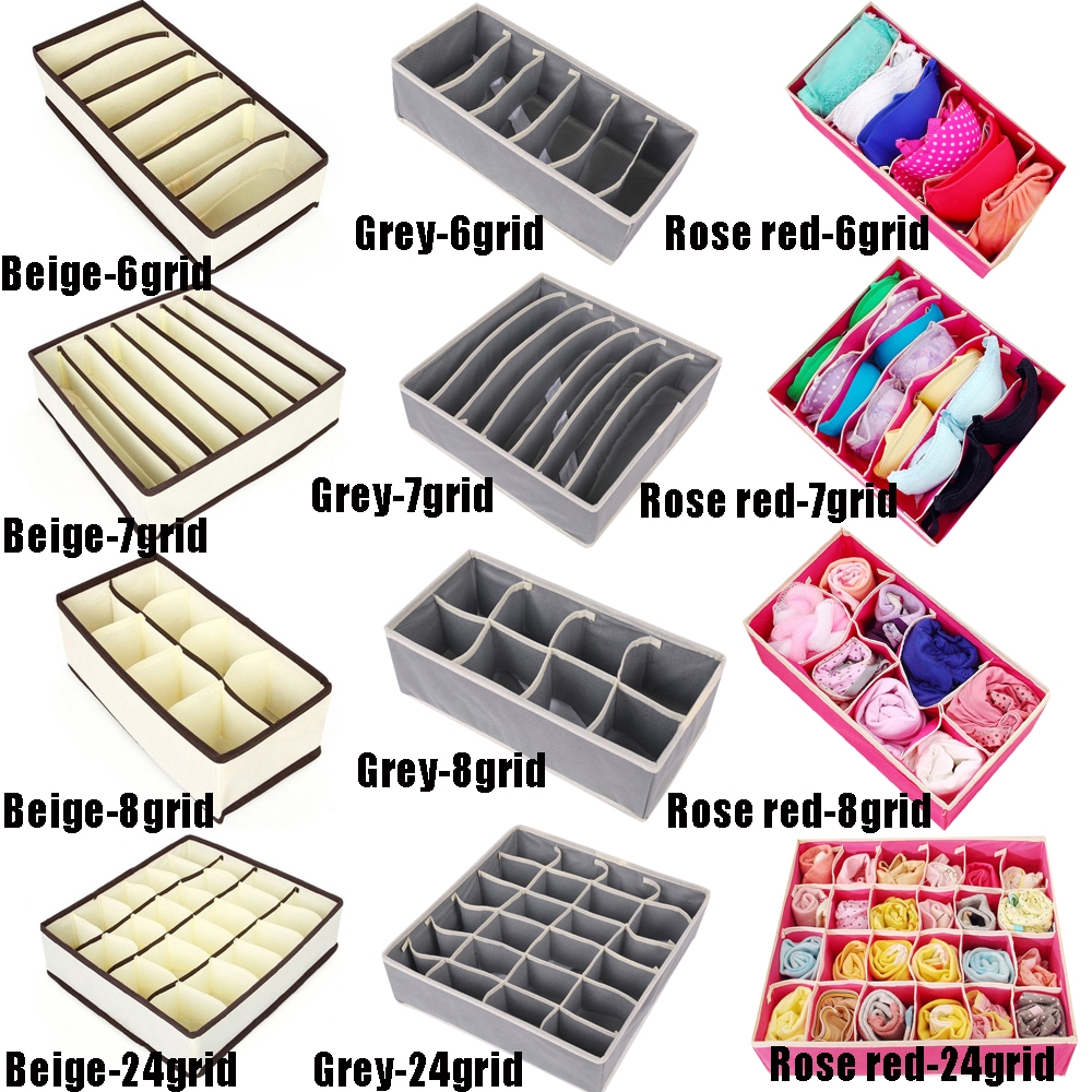 Hộp đựng quần áo/nội y/khăn quàng bằng vải không dệt tiết kiệm không gian