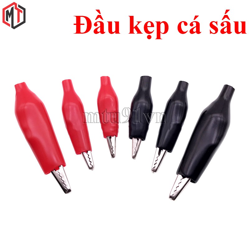 Đầu kẹp cá sấu đỏ đen