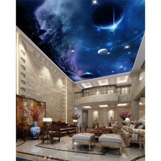 Tranh dán tường dán trần nhà 3d vũ trụ 3 BINBIN TN36 có sẵn keo (Có in theo kích thước yêu cầu)