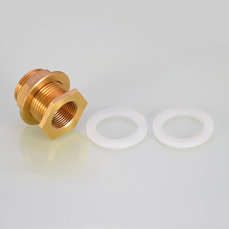 Đầu Nối Ống Nước Bằng Đồng Thau 1 / 2 &quot;3 / 4&quot; 1 '' Kèm Miếng Đệm Cao Su