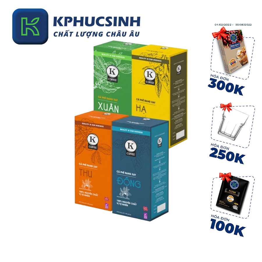 Bộ sưu tập cà phê rang xay Xuân Hạ Thu Đông KPHUCSINH - Hàng Chính Hãng