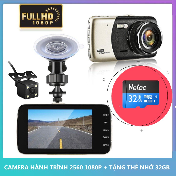 Camerara Hành Trình Tích Hợp 2560  Camera Lùi Cao Cấp  + Free Thẻ Nhớ 32GB | BigBuy360 - bigbuy360.vn