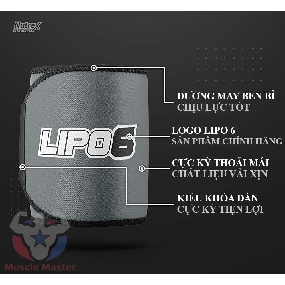 Đai Lưng Mềm Tạo Đường Eo Nutrex Lipo 6 Waist Trimmer Belt