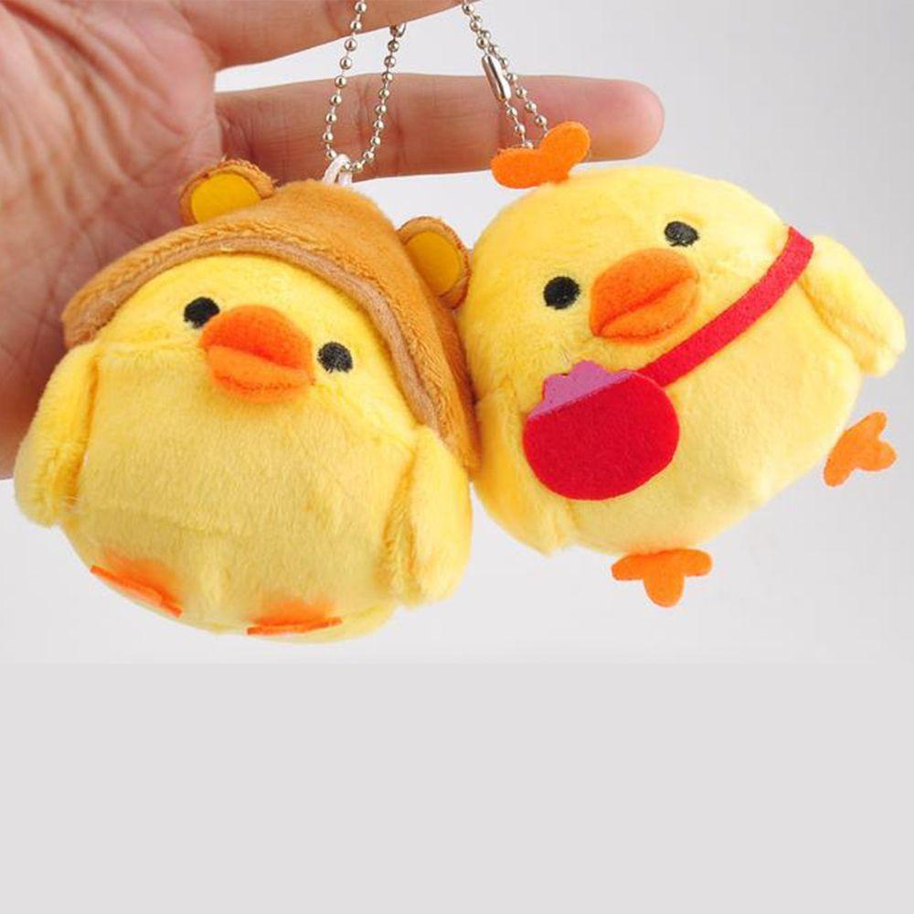 RAINBOW Móc Khóa Gà Nhồi Bông Mềm 7cm 7cm Dễ Thương