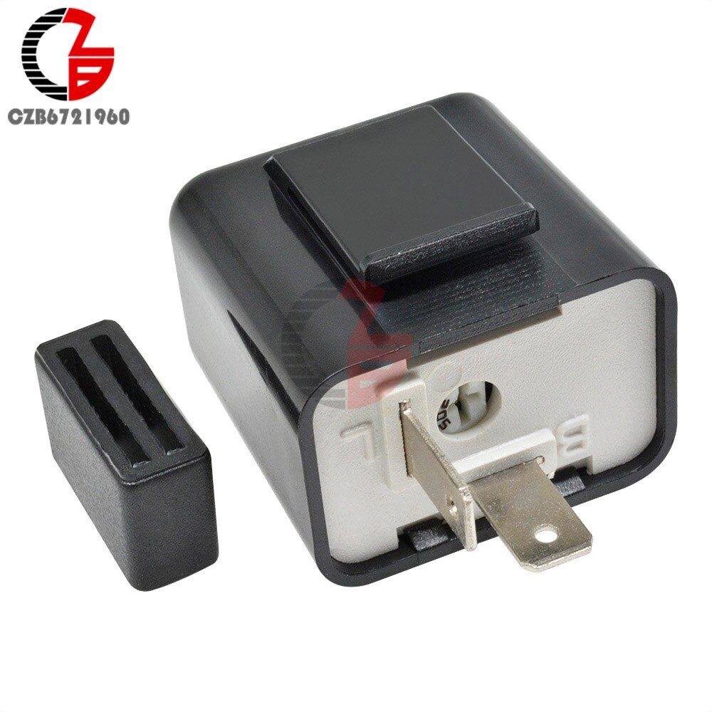 12V 2 Pin Adjustable Frequency LED Flashing Relay Turn Signal Blinker Indicator FM Flasher Relay for Car Motorcycle Motorbike | BigBuy360 - bigbuy360.vn