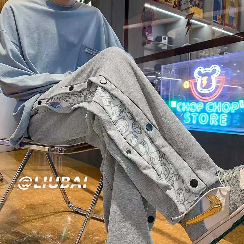 Quần dài ống rộng phong cách hip hop Hàn Quốc hợp thời trang