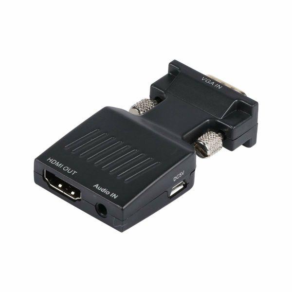 VGA to HDMI 1080P AV Converter HDTV Audio Video Cable Adapter for PC DVD STB