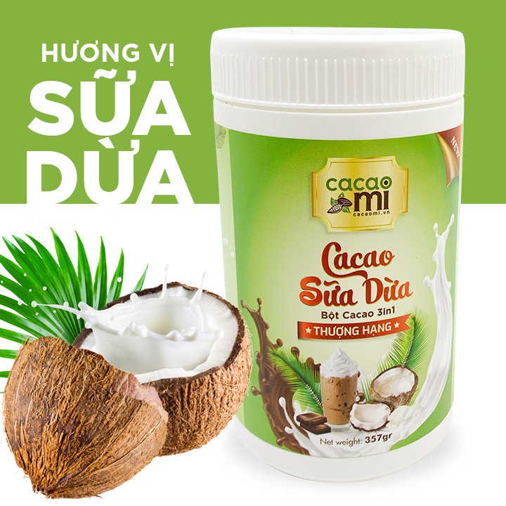 Bột Cacao Sữa Dừa Cacaomi 357g - BOT009