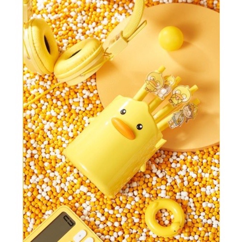 Ống đựng bút hình vịt vàng tiện lợi siêu cute